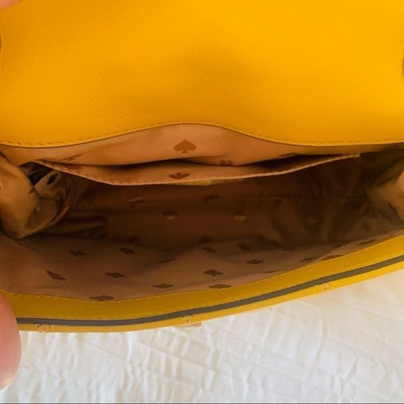Kate Spade Mustard Yellow Quilted Natalia Chain Bag - Picture 9 of 15